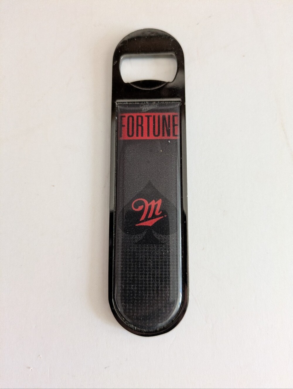 Miller Fortune Black & Red Bottle Opener Portable 4.5 Inches